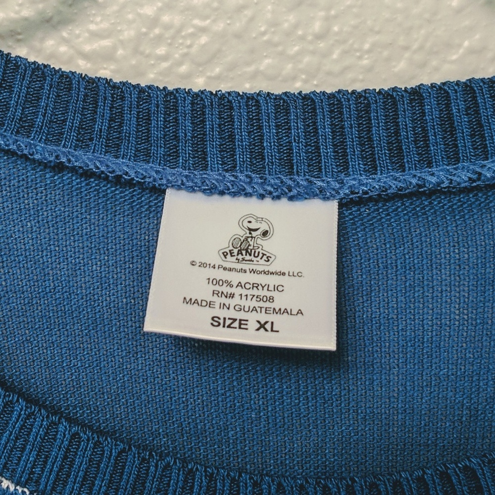 Peanuts: Snoopy Blue Holiday Sweater - Picture 3 of 5